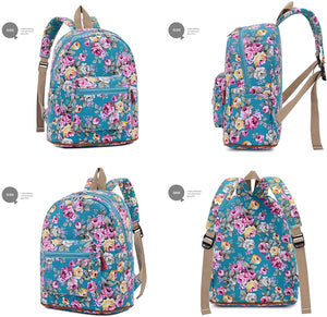 Bravo Floral Small (12 Inch) School Backpack - Floral Black