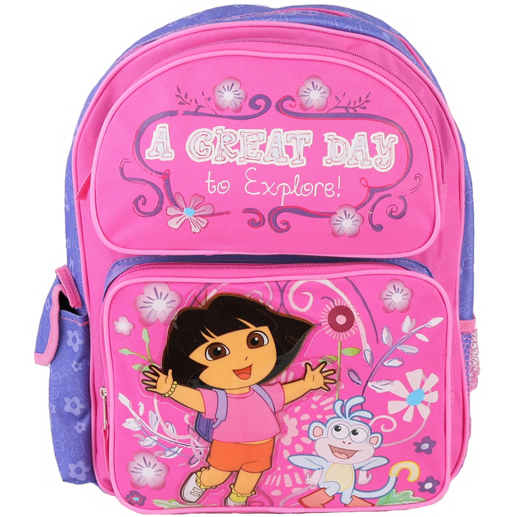 Dora the Explorer Backpack Large 16 inch A Great Day to Explore