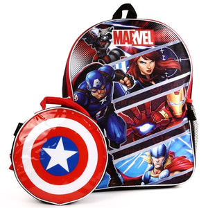 Avengers Marvel Large Backpack and Lunch Bag Set