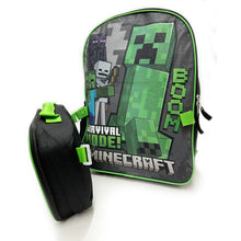 Minecraft Backpack Large 16 inch with Lunch Bag
