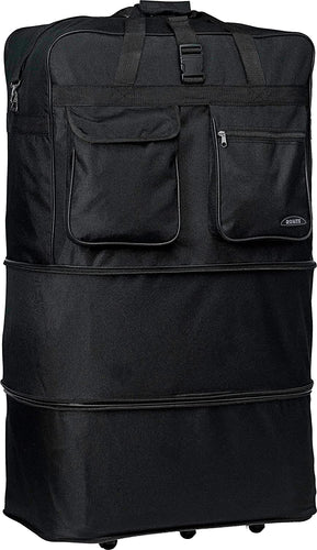 HiPack Wheel Bag Rolling Duffel Bag 36 inch Black (PW36 Black)