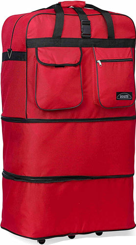HiPack Wheel Bag Rolling Duffel Bag 36 inch Red (PW36 Red)