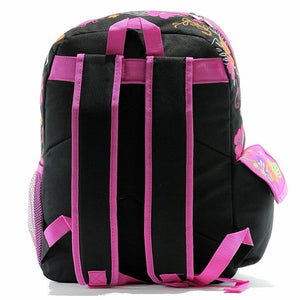 Dora the Explorer Backpack Large 16 inch Pink Black Flowers