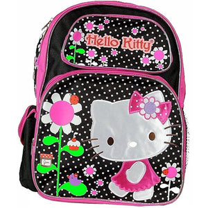 hello kitty galaxy backpack Hello Kitty Backpack Large 16 inch (Flowers and Dots) – Backpack LA