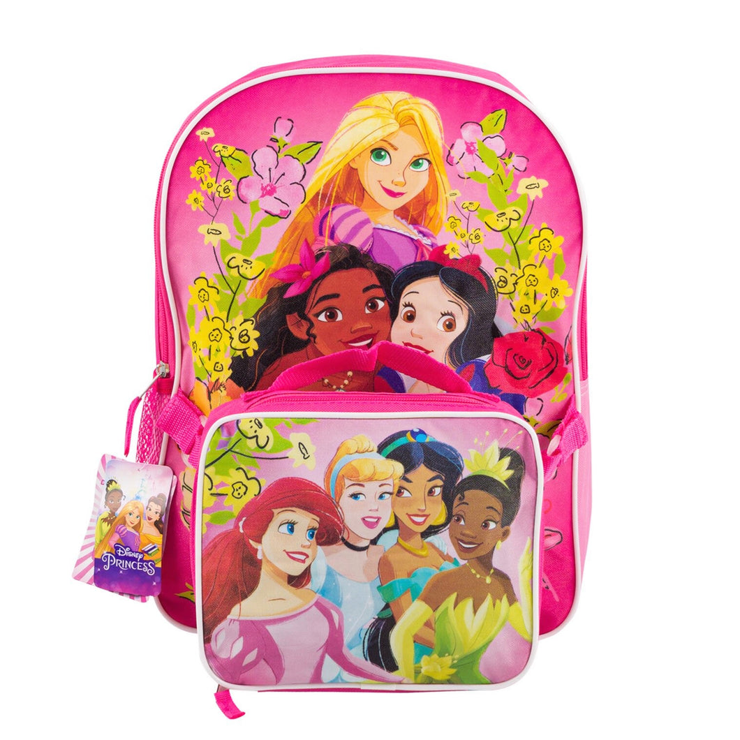Disney Princess Backpack Large 16 inch with Lunch Bag