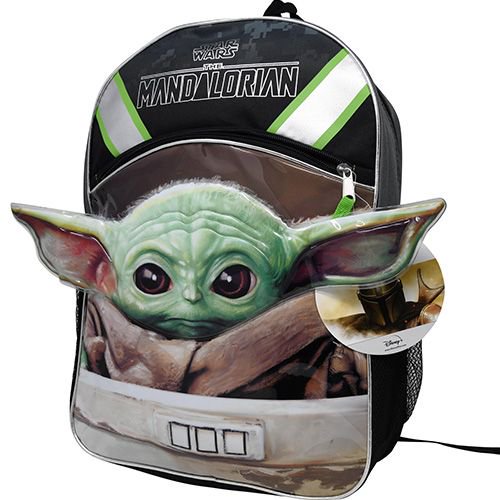 Star Wars Backpack Large 16 inch Baby Yoda 3D Ears