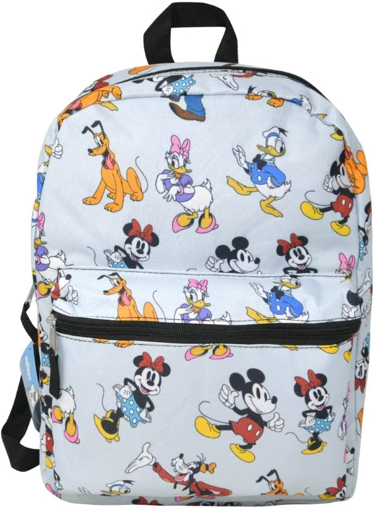 Mickey Mouse Backpack Large 16 inch All Over Print Mickey and Friends ...