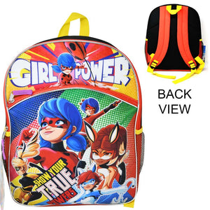 Miraculous Ladybug Backpack Large 16 inch Girl Power