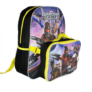 Guardians of the Galaxy Backpack Large 16 inch with Lunch Bag Yellow