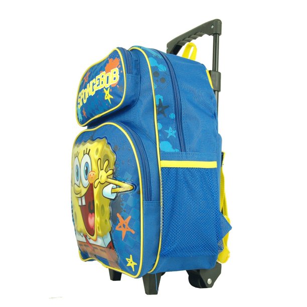 Spongebob Backpack Rolly Spongebob Squarepants Backpack Large Rolling 16 inch – Backpack LA