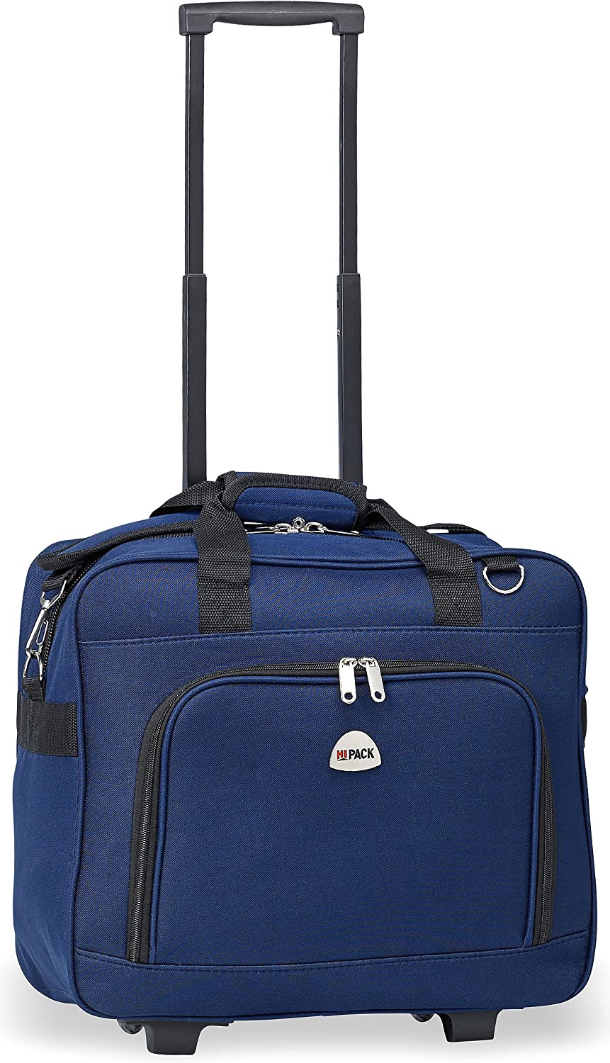 HiPack Suitcase Travel Rolling Duffel 16 inch Navy (PRT16 Navy)