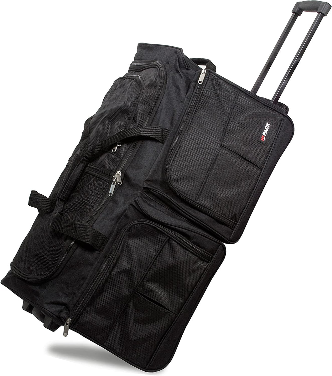 HiPack Rolling Duffel Bag 20 inch Black (TRD Black)
