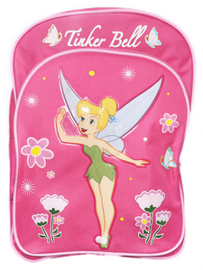 Tinker Bell Backpack Large 16 inch Pink Flowers