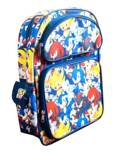 Sonic the Hedgehog Backpack Large 16 inch All Over Print