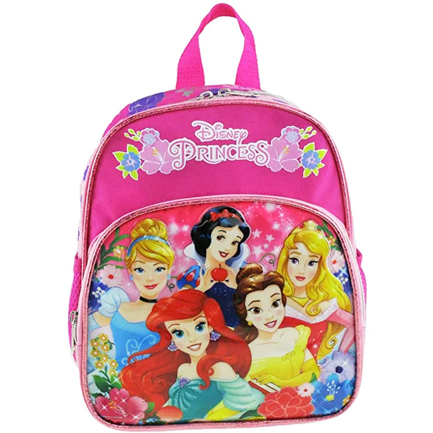 Disney Princess Backpack Mini 10 inch Pink Flowers