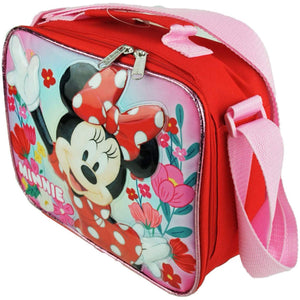Minnie Mouse Lunch Bag Red Flowers
