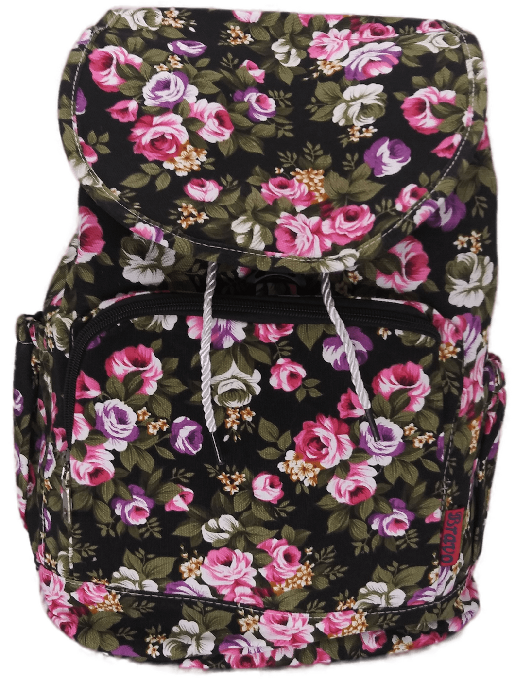 Roses Rucksack Bravo! Backpack Rucksack Drawstring (Rose, Black) – Backpack LA