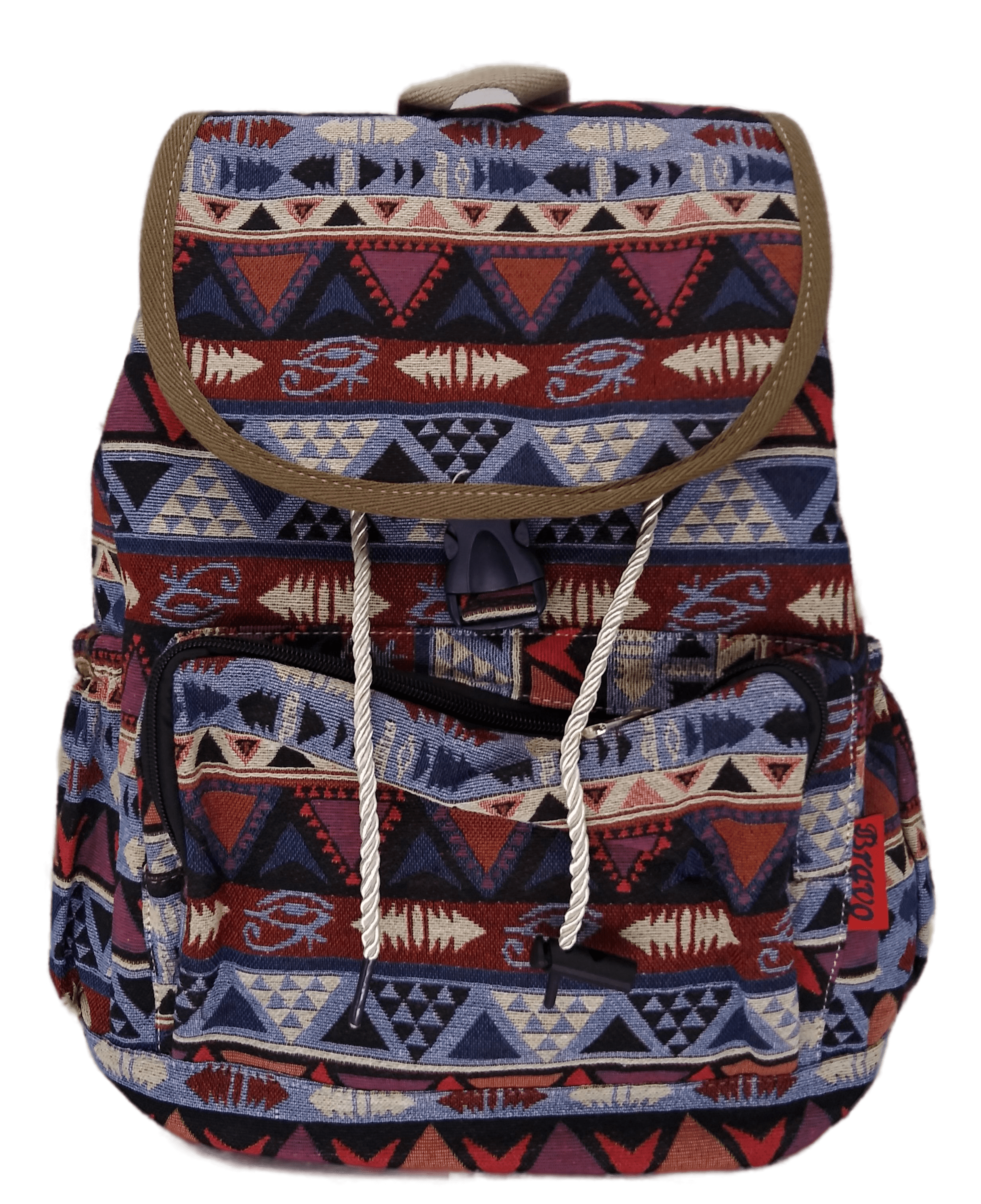 送料・関税込 ●ILLIGO● PATTERN BUCKLE BACKPACK Bravo! Backpack Rucksack Drawstring (Tribal) – Backpack LA