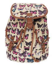 Bravo! Backpack Rucksack Drawstring (Butterfly, Cream)