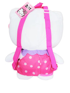 hello kitty denim with polka dots face backpack Hello Kitty Backpack Plush (Polka Dot) – Backpack LA