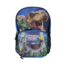 Jurassic World Backpack Large 16 inch with Lunch Bag Blue