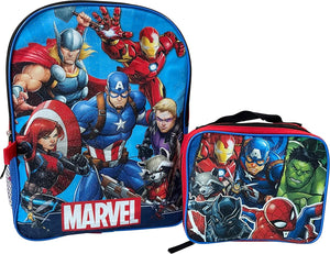 Marvel Avengers Large Backpack and Lunch Bag Set