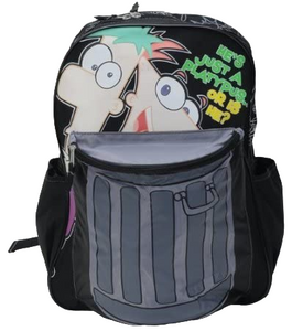 Phineas and Ferb Backpack Large 16 Inch Trashcan