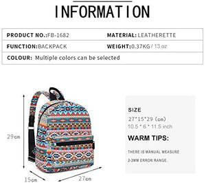 Bravo! Fashion Design Leatherette 12" Backpack (Rainbow Stripes)