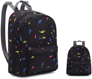Bravo! Fashion Design All Purpose 9" Floral Backpack (Peace Bird)
