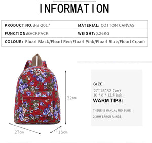Bravo Floral Small (12 Inch) School Backpack - Floral Red