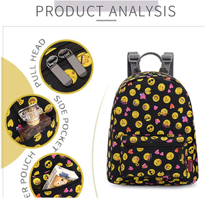 Bravo! Fashion Design All Purpose 9" Floral Backpack (Galaxy Black)