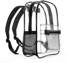 Omaya Clear See Through Transparent Travel Safe Backpack (Black)