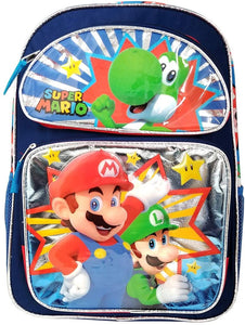 Super Mario Brothers w/ Yoshi 16" Large Backpack