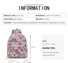 Bravo Floral (14 Inch) School Backpack - Floral Cream