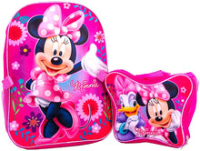 Minnie Mouse Backpack with Removable Lunch Box, Cute Butterfly Minnie & Daisy Lunch Bag