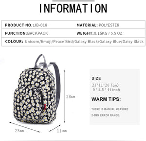 Bravo BTS Mini Polyester Backpack 11" (Galaxy Black)