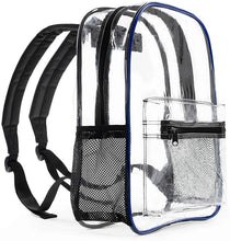 Omaya Clear See Through Transparent Travel Safe Backpack (Navy)