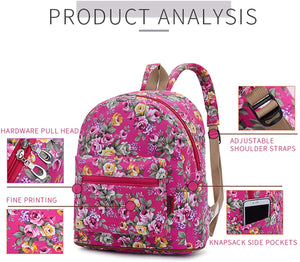 Bravo Floral (14 Inch) School Backpack - Floral Pink