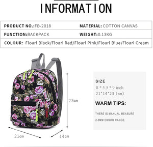 Bravo Floral Mini (10 Inch) School Backpack - Floral Red