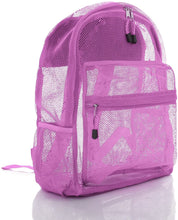 Bravo! Mesh Transparent See Through Backpack - Pink