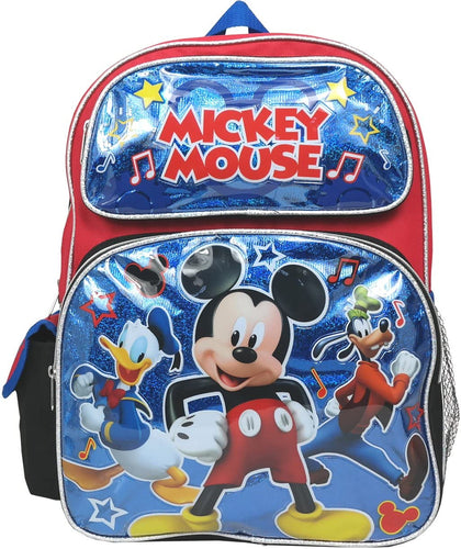 Mickey Mouse w/ Donald and Goofy 16 Inch Large Backpack