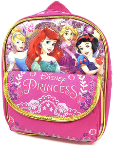 Disney Princess Cinderella Belle Aurora Rapunzel 10" Mini Backpack